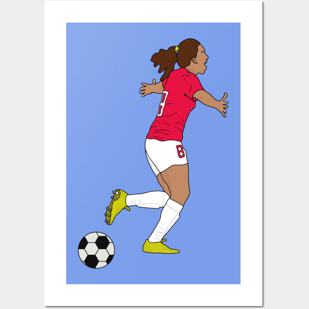 Soccer Football Girl Wall Art by DiegoCarvalho